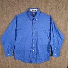 Chaps Dress Shirt Mens Size 17-17.5 34/35 White Classic Fit Oxford Button Up