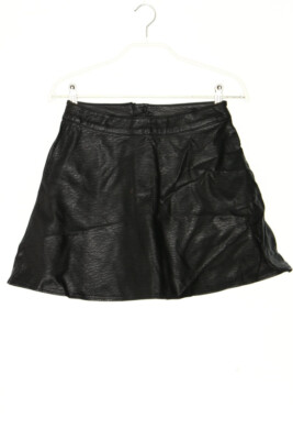 H&M DIVIDED faux leather mini-skirt D 34 black #1621