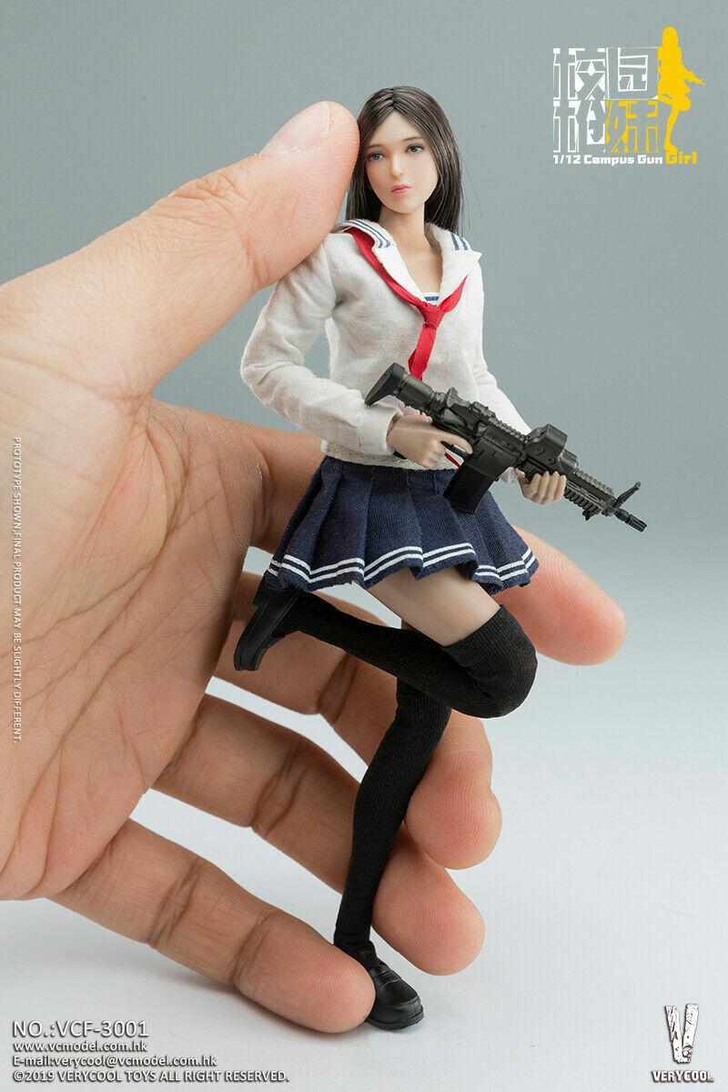 VERYCOOL VCF3001 1:12 Campus Girl Head Sculpt Clothes Model F6 