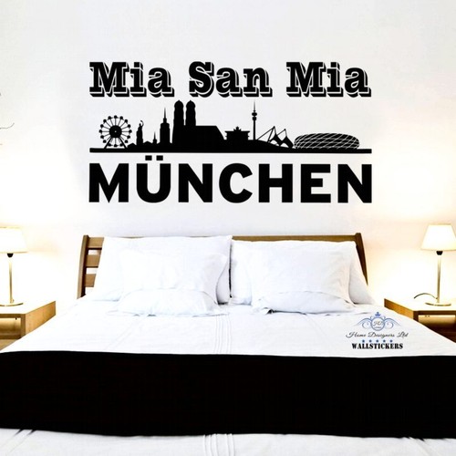 FC Bayern Munchen wall sticker decal MIA SAN MIA transfer football munish - Picture 3 of 12