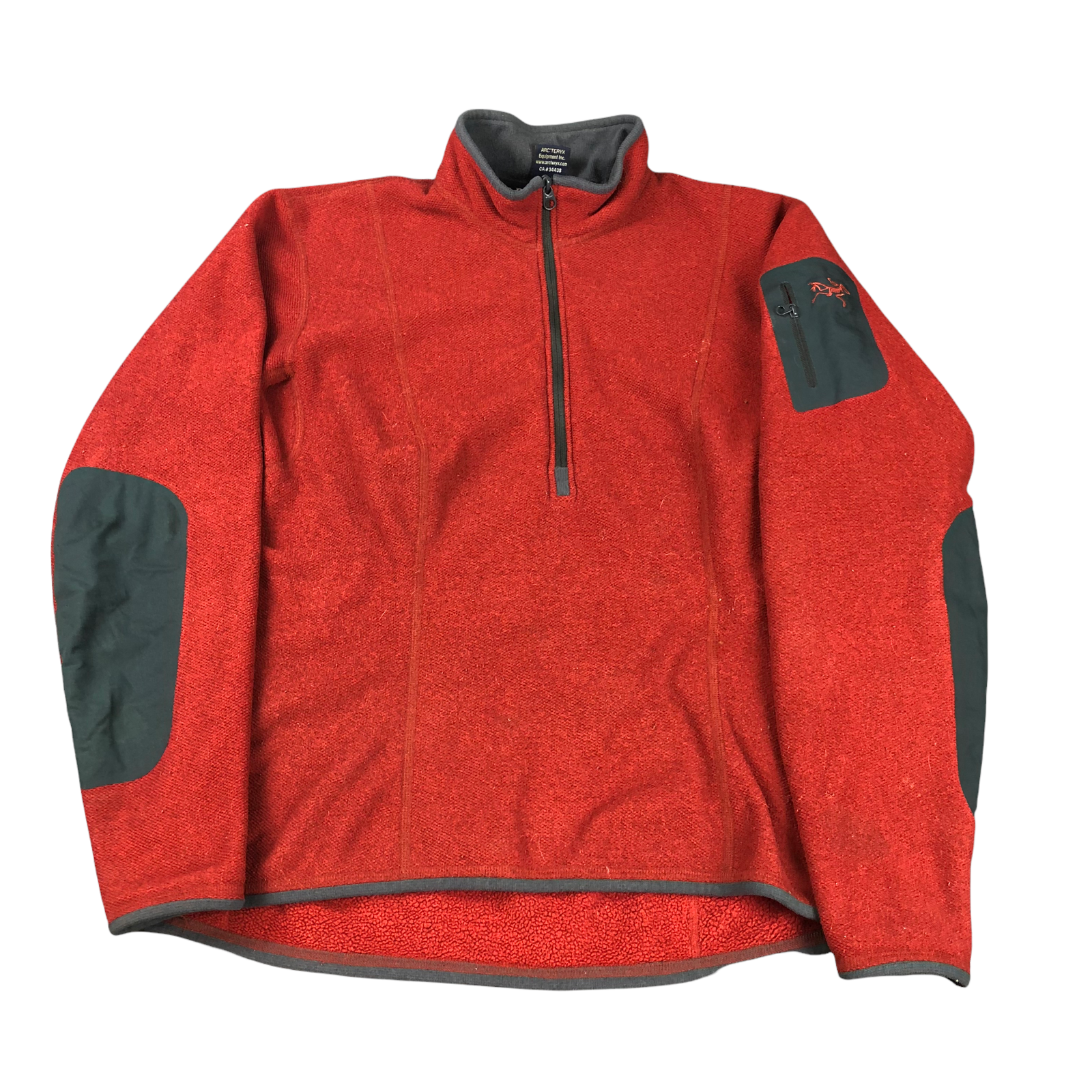 ARC'TERYX Giacca pullover in pile Arcteryx da donna 1 2 cerniera taglia large usata arancione