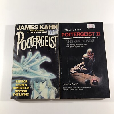 Poltergeist and Poltergeist 2 by James Kahn VINTAGE Paperback Bundle Lot