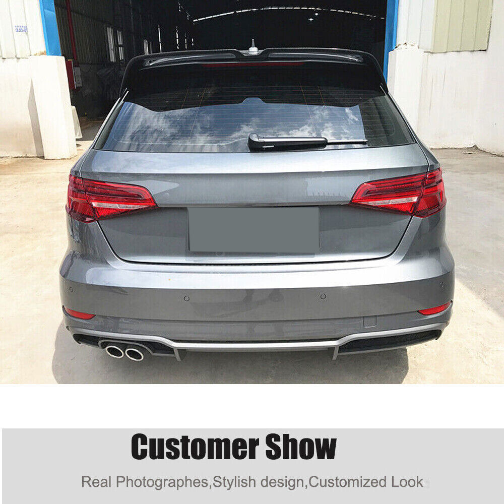 Coperture Finestrini Posteriori Per Audi A3 8V Sportback 2014-2019 - ABS, Nero Lucido - Foto 7