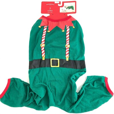 Wondershop Elf Pet Pajamas Outfit Costume Dog Size Medium Green NWT Girth 18-30''