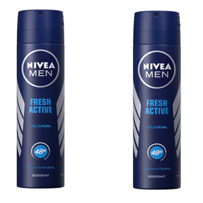 Nivea Men 48 Hour Fresh Active Deodorant Longlasting Freshness, 150ml Pack Of 2