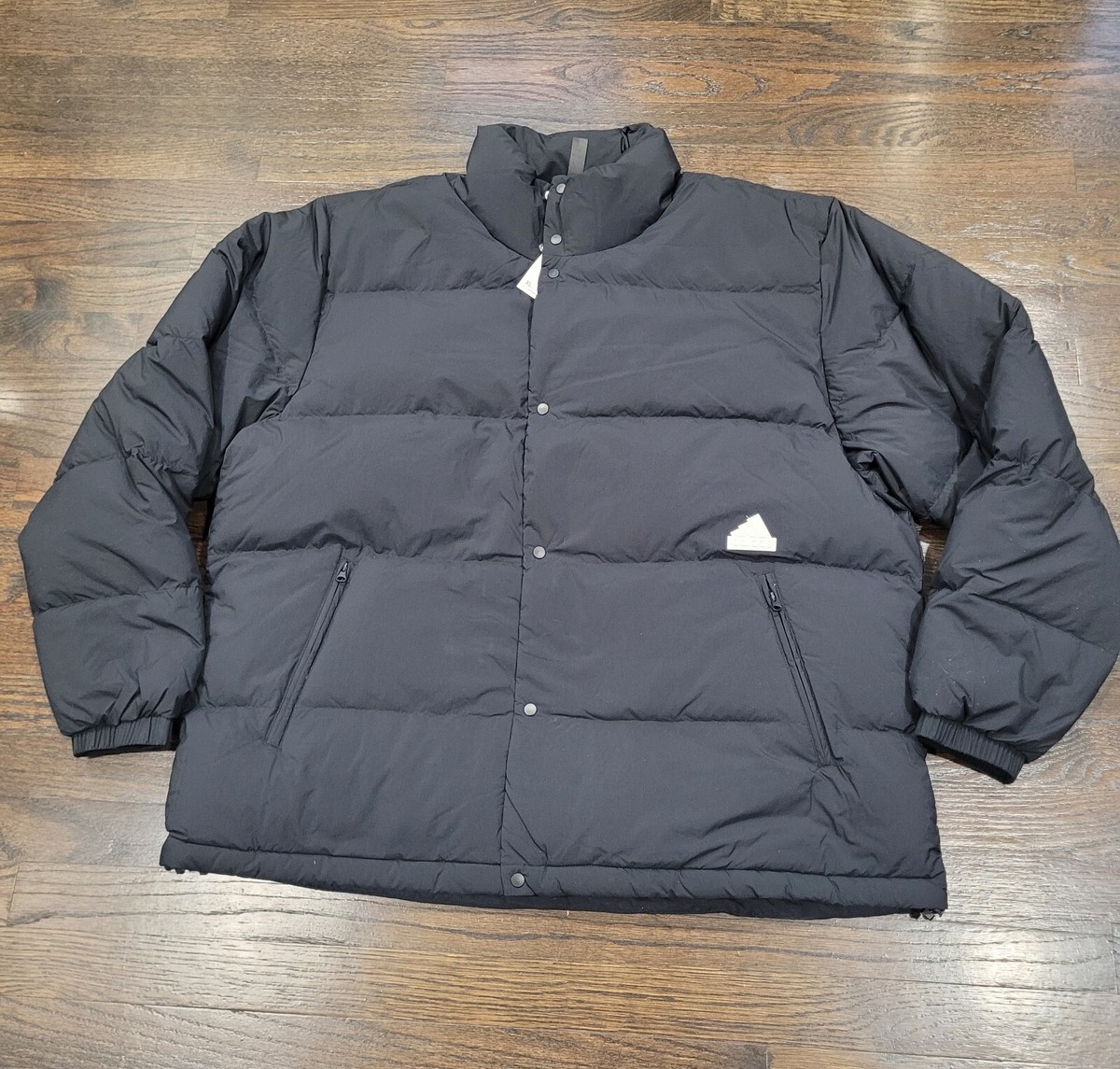 $300 Adidas Sportswear Puffer Jacket Down Insulated Black Coat