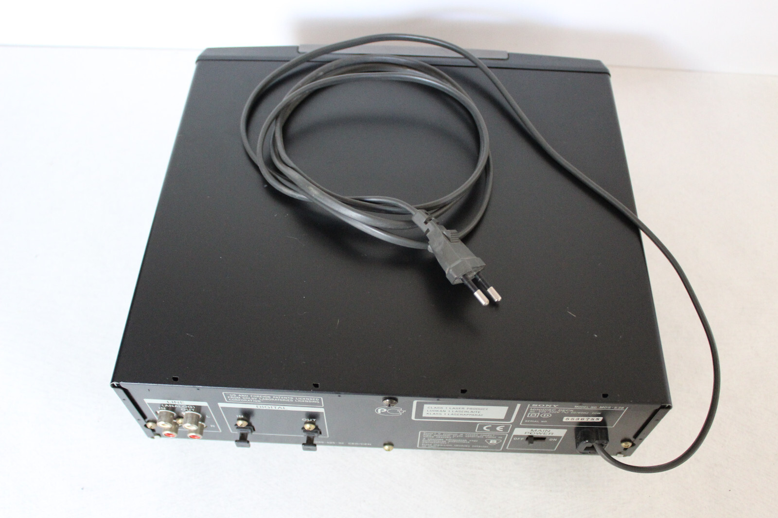 Platine MiniDisc Sony MDSS38 lecteur & enregistreur / H.S à réparer