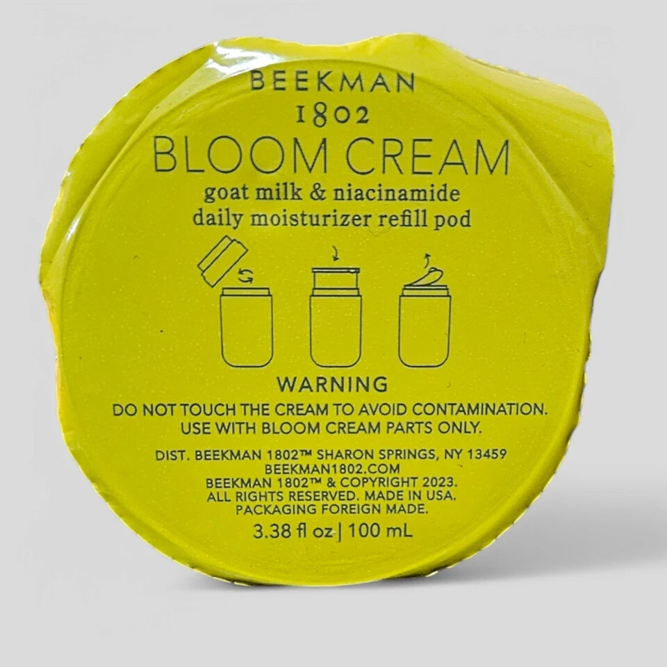 BEEKMAN 1802 Bloom Cream REFILL POD Daily Moisturizer W/Goatmilk