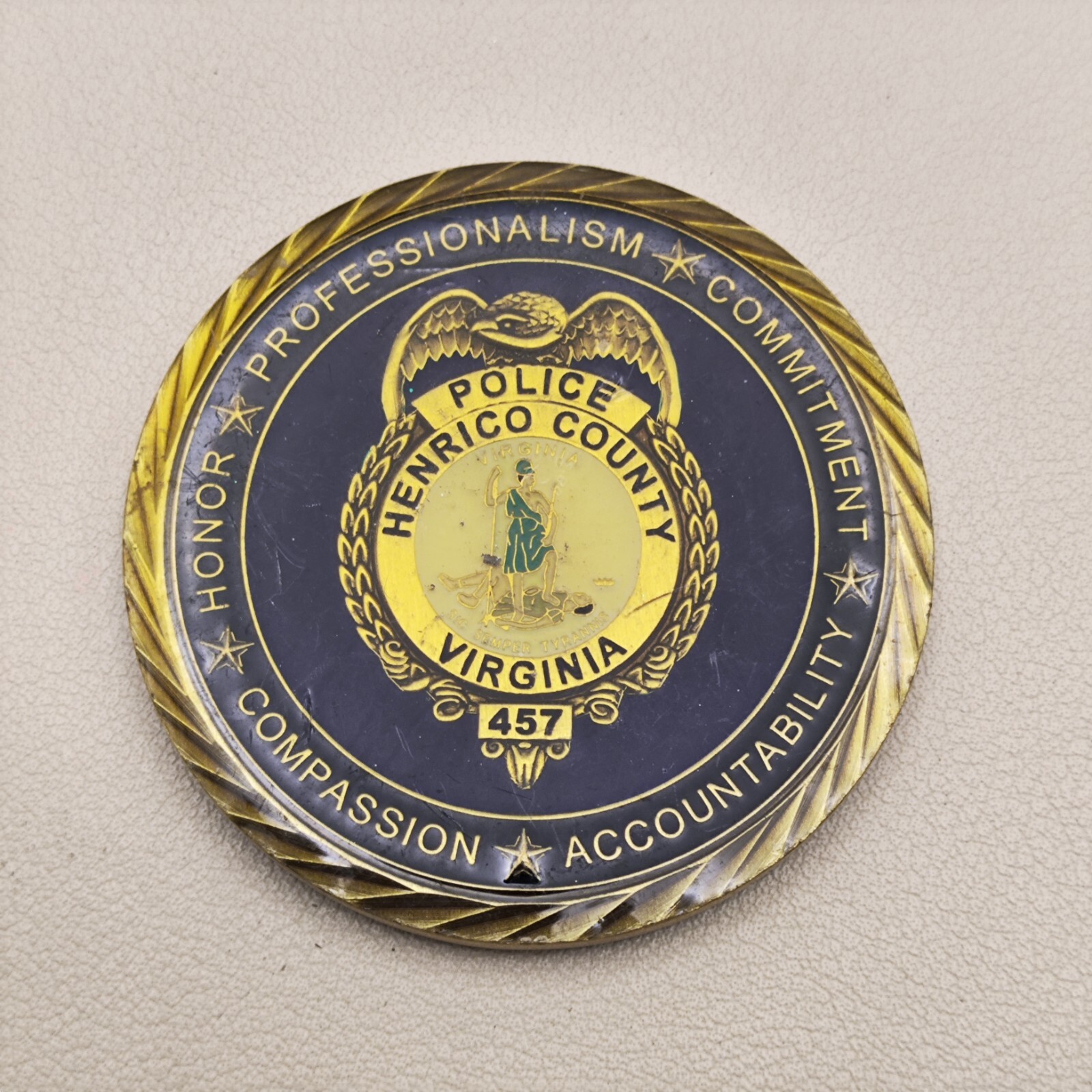 Henrico County Virginia Police Department Challenge Coin #2