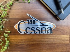 Cessna 140 Brushed Aluminum Vinyl Sticker