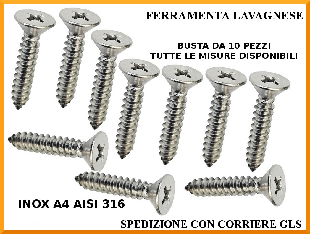 4 X 3/4"""" Confezione Da 100 Viti A Testa Bombata Phillips Viti Autofilettanti Per Lamiera Viti In Acciaio Inossidabile 304~p127800087 - Foto 12