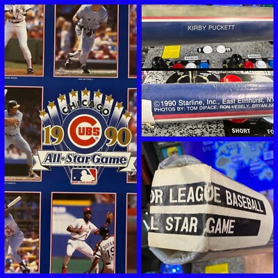 1990 Starline Cubs All Star Game Poster Boggs Mattingly Puckett Sandberg SEALED