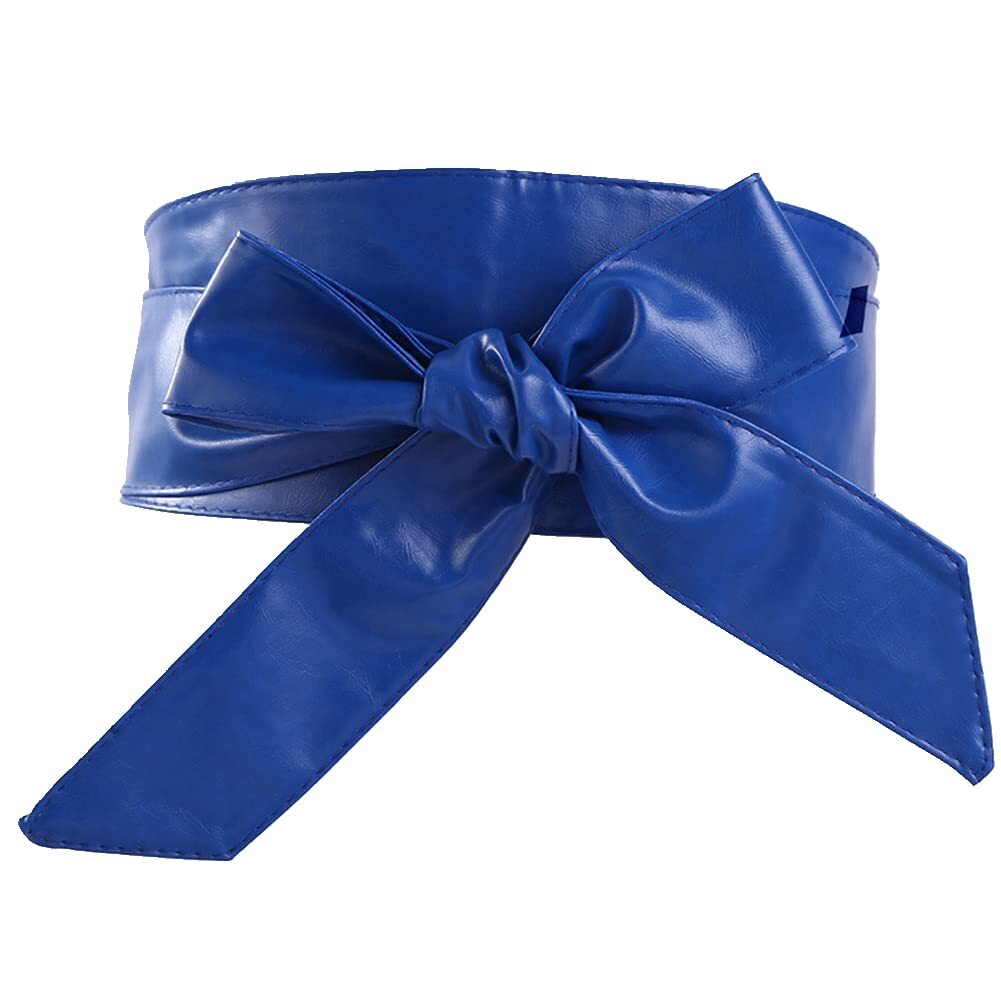 4568 Wide Elastic Women Bow Waist Wrap Belt For Ladies Ribbon Stretch Belt Women Cute Bow Wide Elastic Waist Belt Adorable Dress  main image 3