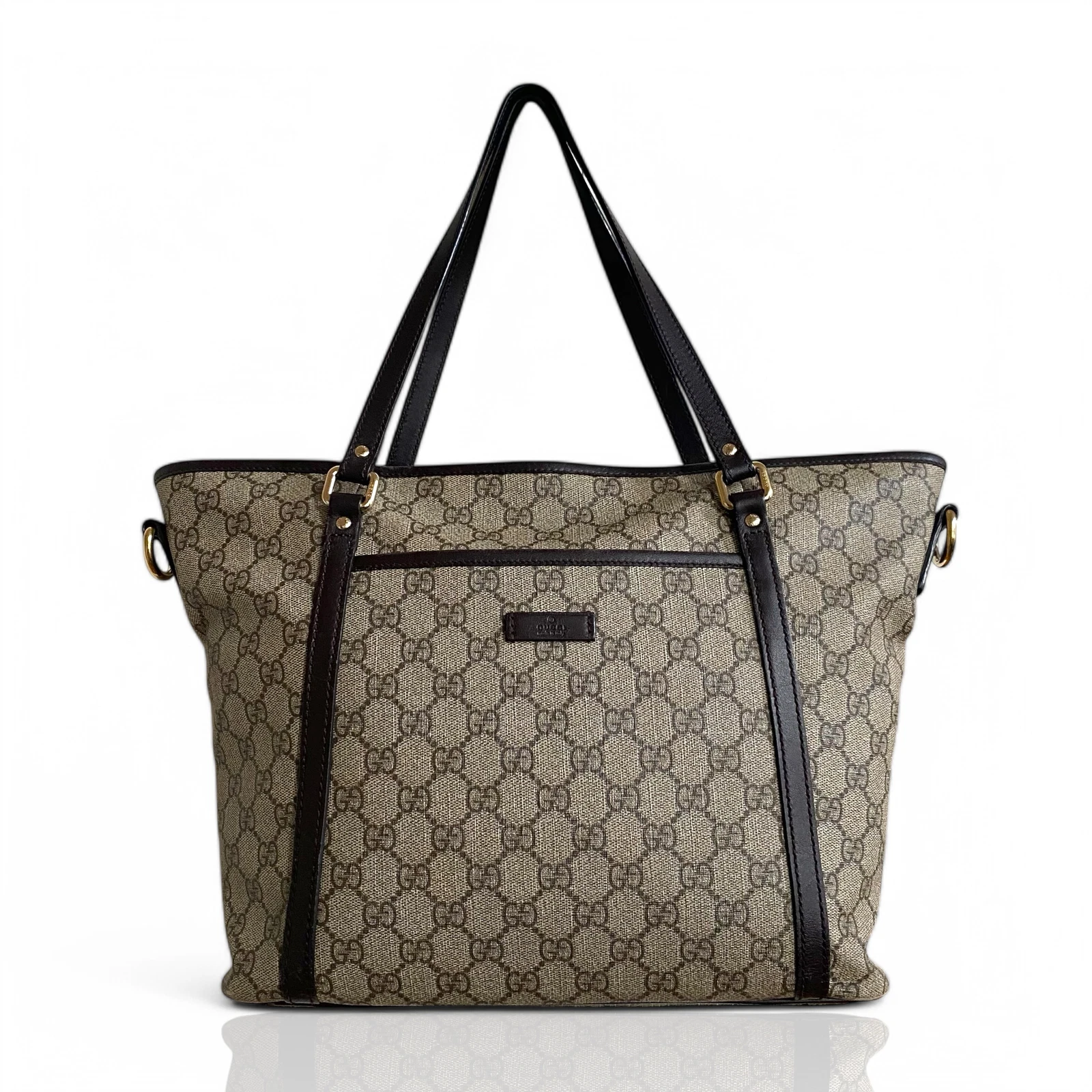 Sac fourre tout Gucci en toile enduite avec bandoulière