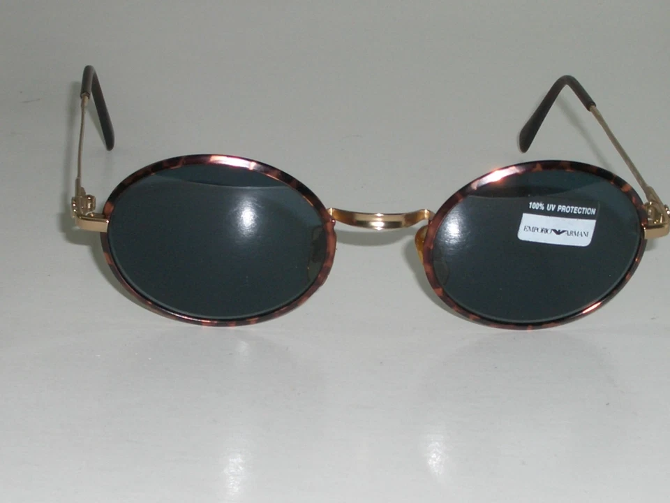 EMPORIO ARMANI 小号 040-S 832 48[]22 135 SLEEK 棕色镜片 OVAL 太阳镜 全新 — 第 3/4 张图片