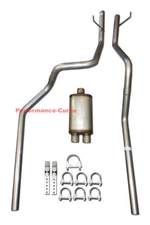 Dual Mandrel Bent Performance Exhaust 14" Xlerator Muffler Fits 02-05 Dodge Ram