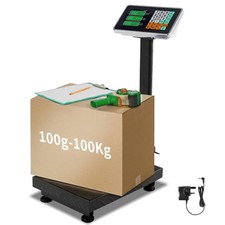 Heavy Duty 100KG 220LBS Industrial Platform Postal Weighing Black Scales UK
