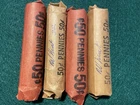 4 Rolls USA Wheat Lincoln Pennies Coins Unsearched Estate  Ungraded Uncertified