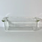 Vintage PYREX Loaf Pan 213 Clear Glass Bread Baking Dish Made in USA