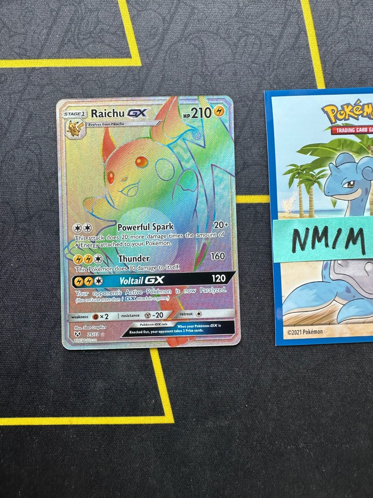 Pokemon Card Raichu GX Shining Legends Hyper Rare 75/73 315 💎NM💎