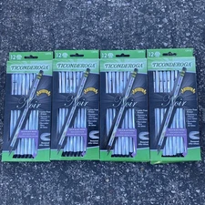 Ticonderoga Pencil #2 Noir Black Wood Holographic Finish Lot Of 4 (48 Total)