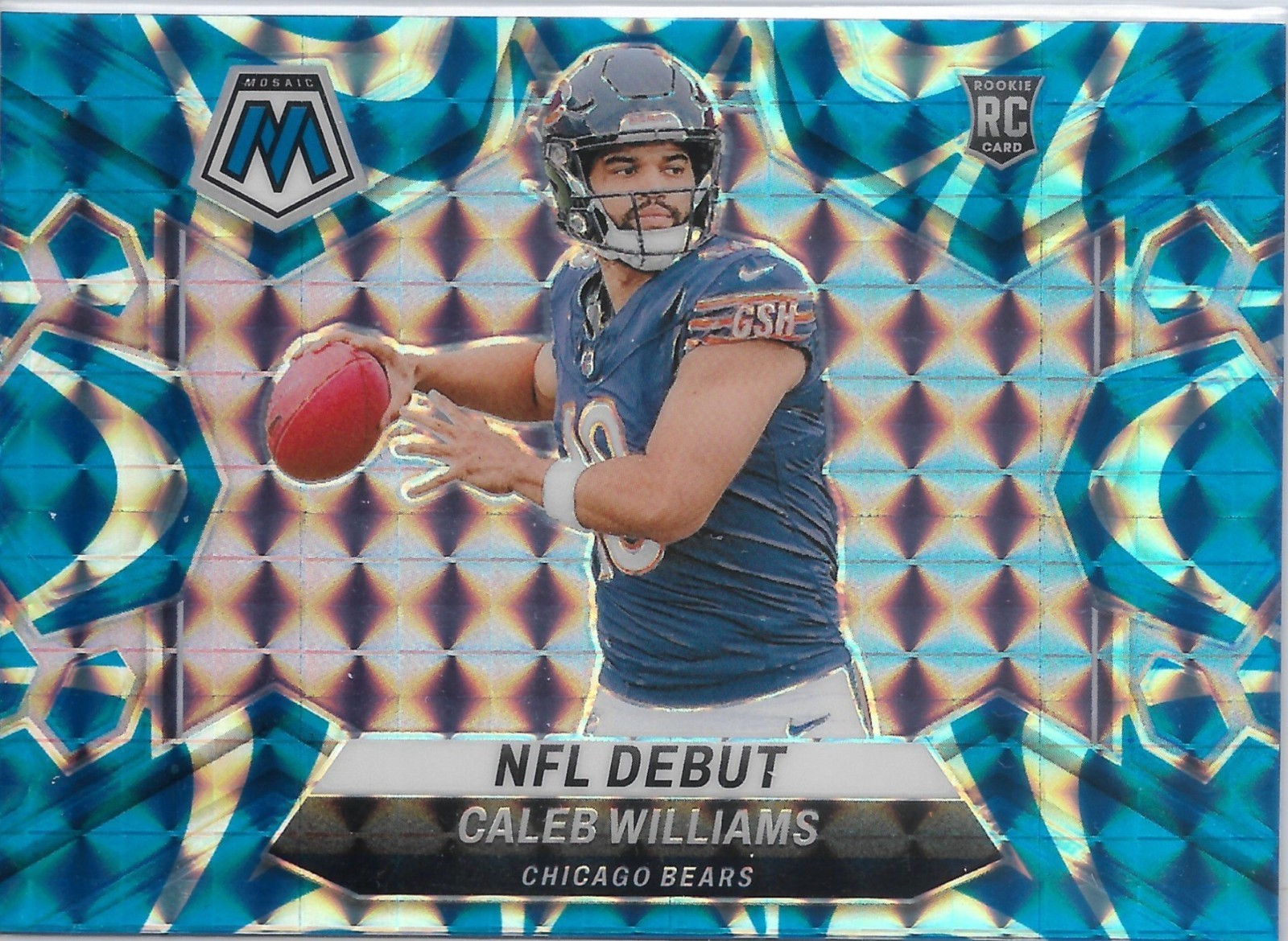 2024 Panini Mosaic - NFL Debut Caleb Williams #289 Reactive Blue Mosaic Prizm...