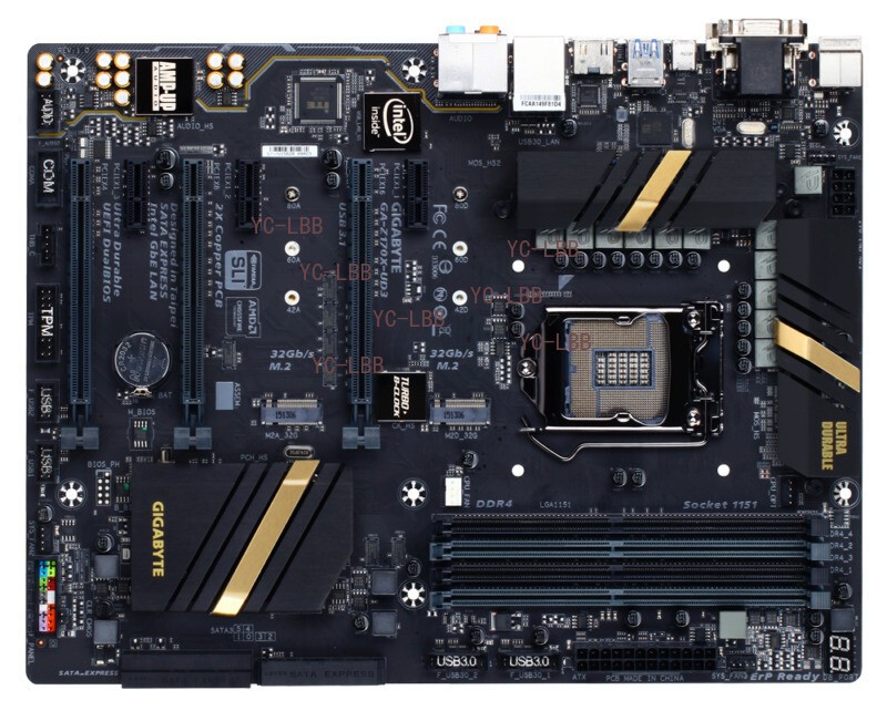 Gigabyte GA-Z170X-UD3 Motherboard Intel Z170 LGA 1151 DDR4 2 x M.2 ATX VGA DVI-D