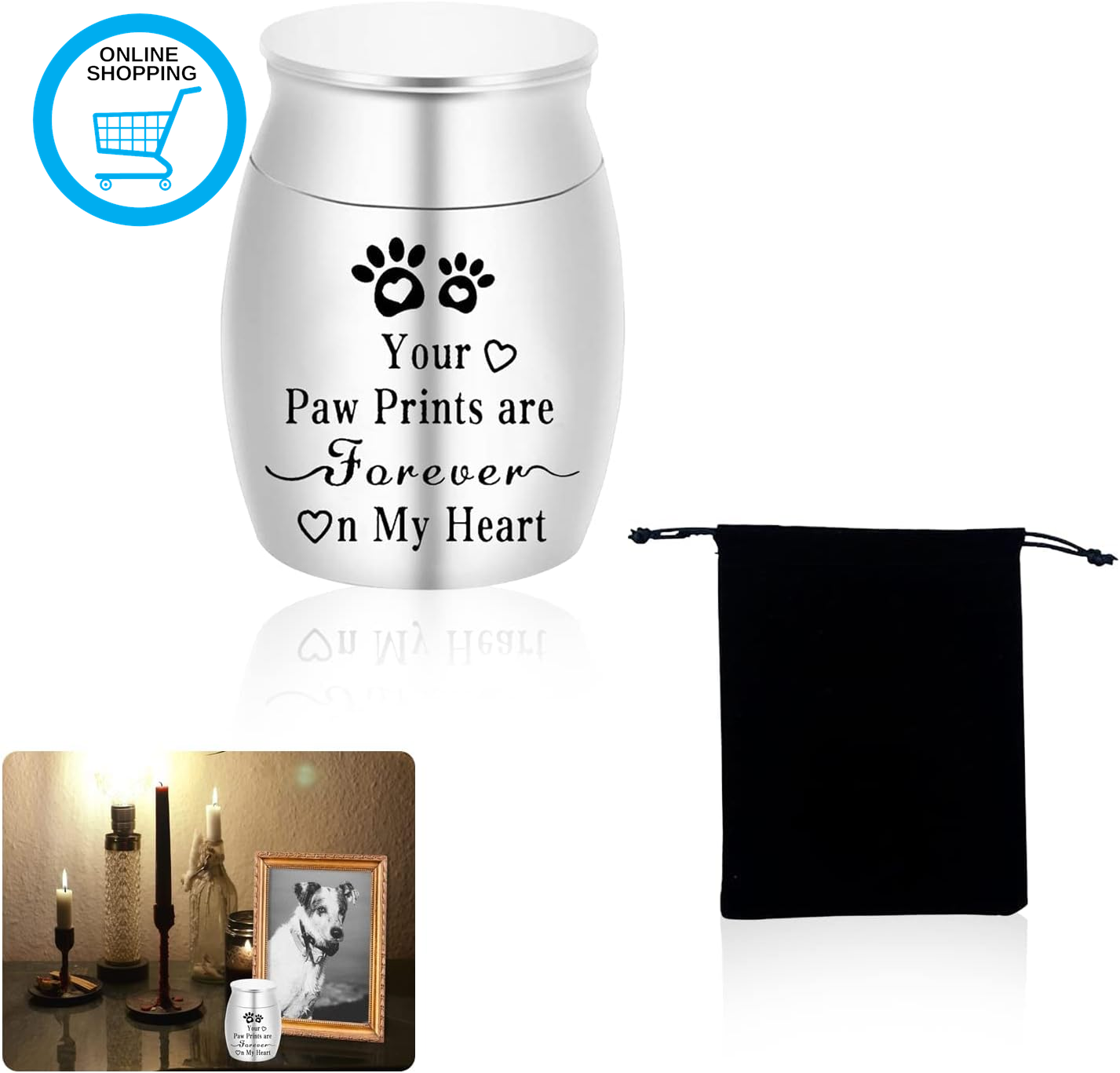 Small Cremation Urns for Ashes, Stainless Steel Memorial Keepsake, Mini Funeral
