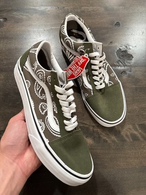 VANS Old Skool 'PEACE PAISLEY' Grape Lea Green (SKU VN0A5KRFB0F) Men sz 8-9.5