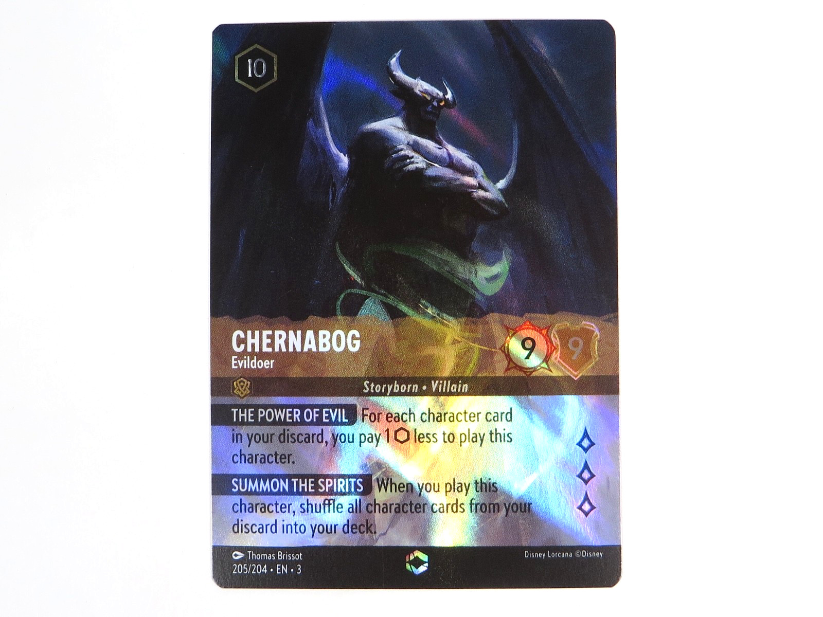 LORCANA - CHERNABOG EVILDOER - 205/204 ENCHANTED - INTO THE INKLANDS - NEAR MINT