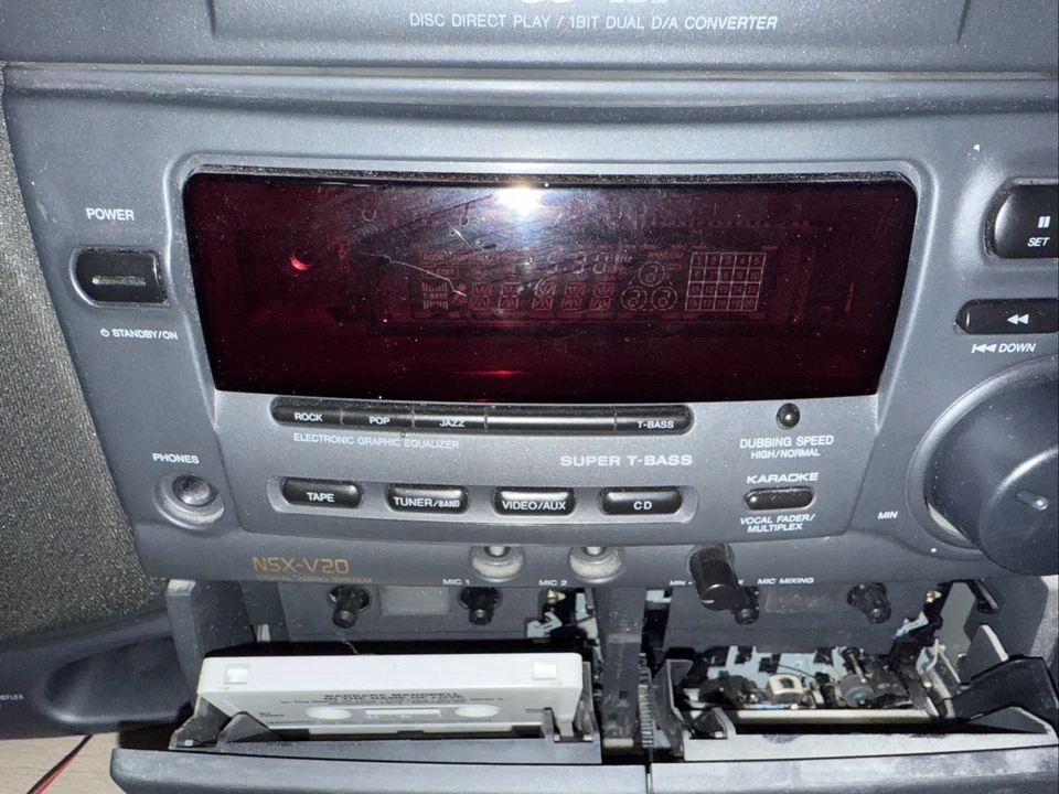 Vintage 1995  Aiwa CX-NV20U 3 CD Changer Cassette Speakers Tested Works Great - Image 4 of 4