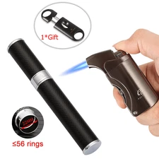 Galiner 1 Jet Flame Cigar Lighter Punch Metal Cigar Humidor Tube Case V-Cutter