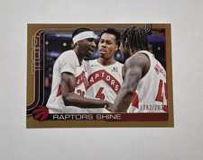 2025-26 Topps TORONTO RAPTORS Gold Parallel Team Card Toronto Raptors 1782/2025