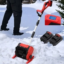 Foldable Electric 21V Cordless Snow Shovel 12" with 2PCS* Battery & Fast Charger