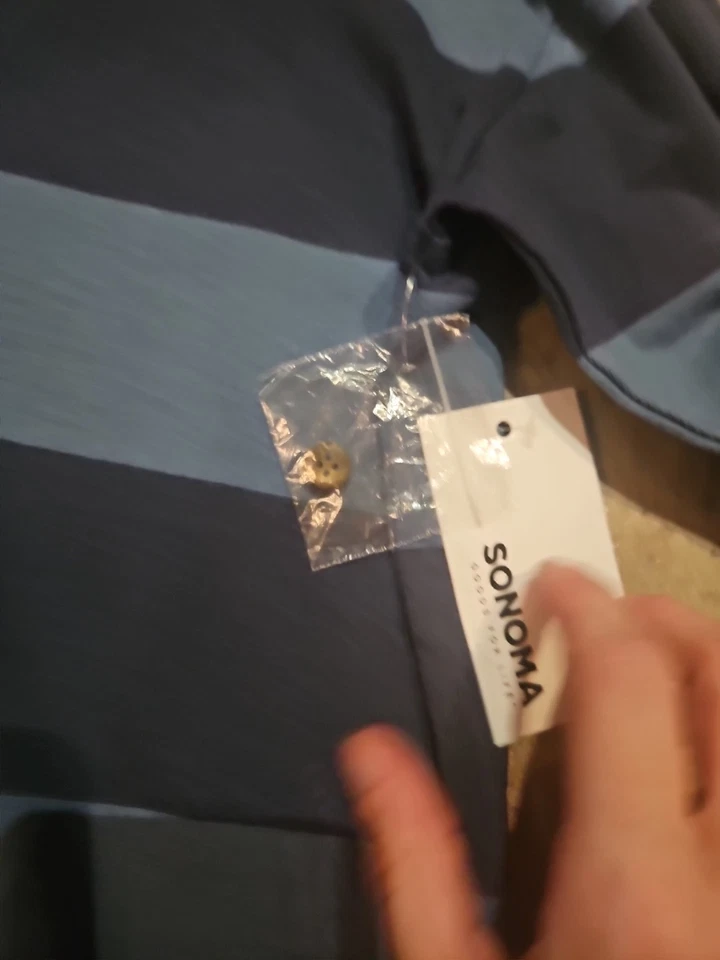 Nuevo Con Etiqueta Sonoma Niño Grande Polo Azul Tono Rayas Manga Larga Foto 2 de 3