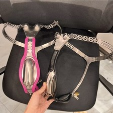 Stainless Steel Chastity Belt for Men Chastity Cage Pants Penis Cage Device BDAM