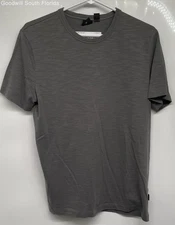 Hugo Boss Mens Gray Heather Regular Fit Short Sleeve Crew Neck T-Shirt Size M