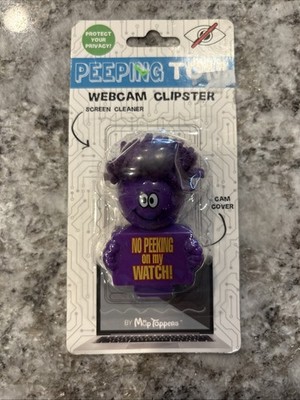 Peeping Tom By Mop Toppers Webcam Clipster Cover Screne Cleaner Purple