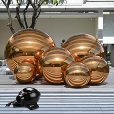 Yescom 6PCS Gold Big Shiny Inflatable Mirror Ball Set Giant with Electric Pump