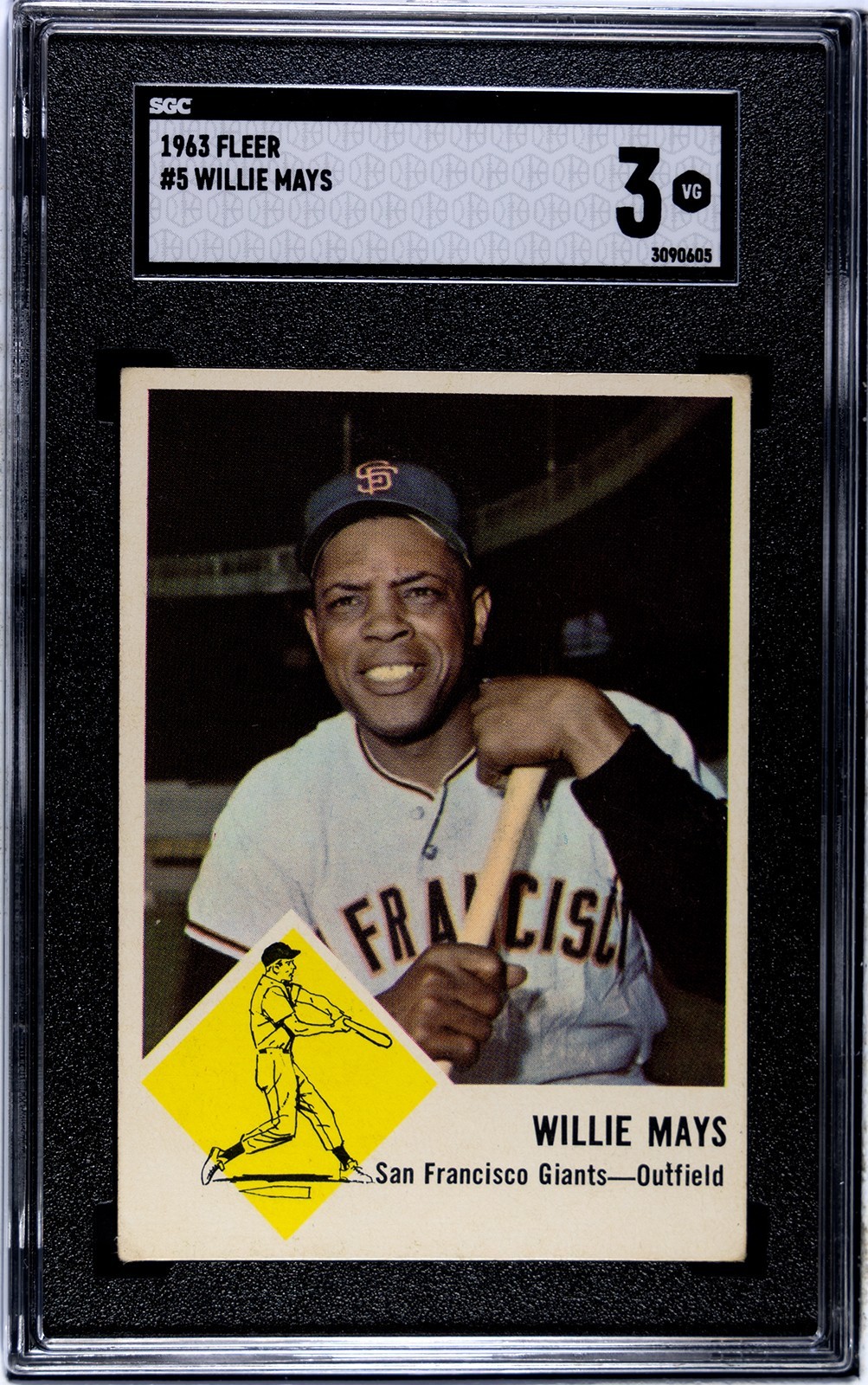 1963 Fleer - Willie Mays #5 SGC 3