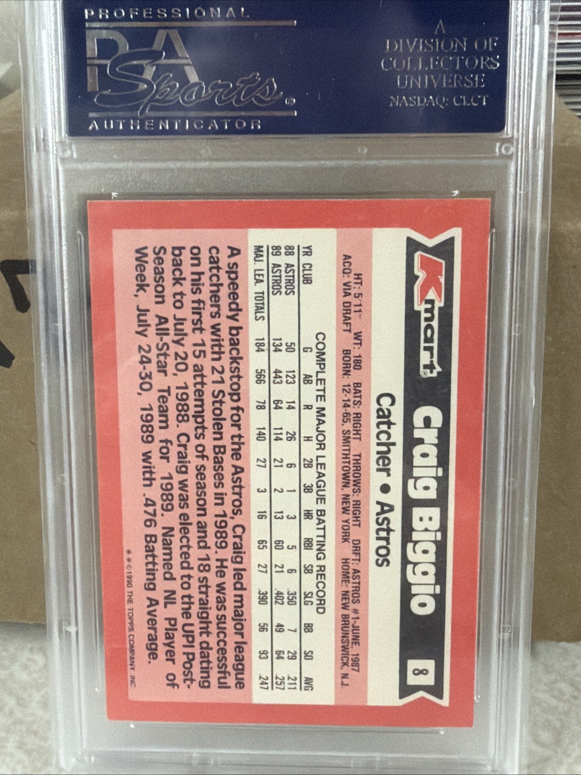 1990 K-MART #25 NOLAN RYAN RANGERS HOF PSA 10 view 2