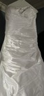 White Satin Wedding Dress Size 14 With Corset Back — photo 2