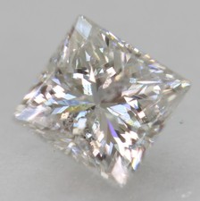 Diamant Naturel Taille Princesse 0.59 Carat G SI2 4.52X4.42mm EARTH MINED