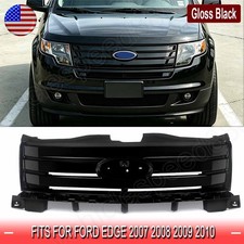 For Ford Edge 2007-2010 Gloss Black Complete Bumper Upper Grille Grill Assembly