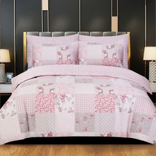 100% Rich Cotton Duvet Quilt Cover Bedding Set Double King & Super King Size