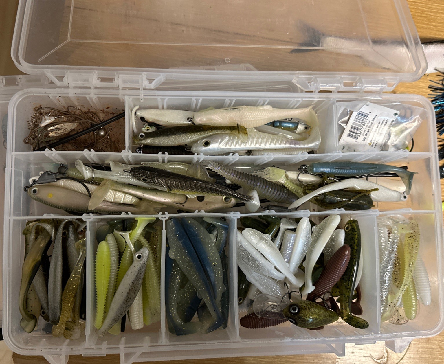 Fishing lot 6 Tackle Boxes full with baits Megabass, Spro, Strikeking, Zman,  - Image 3