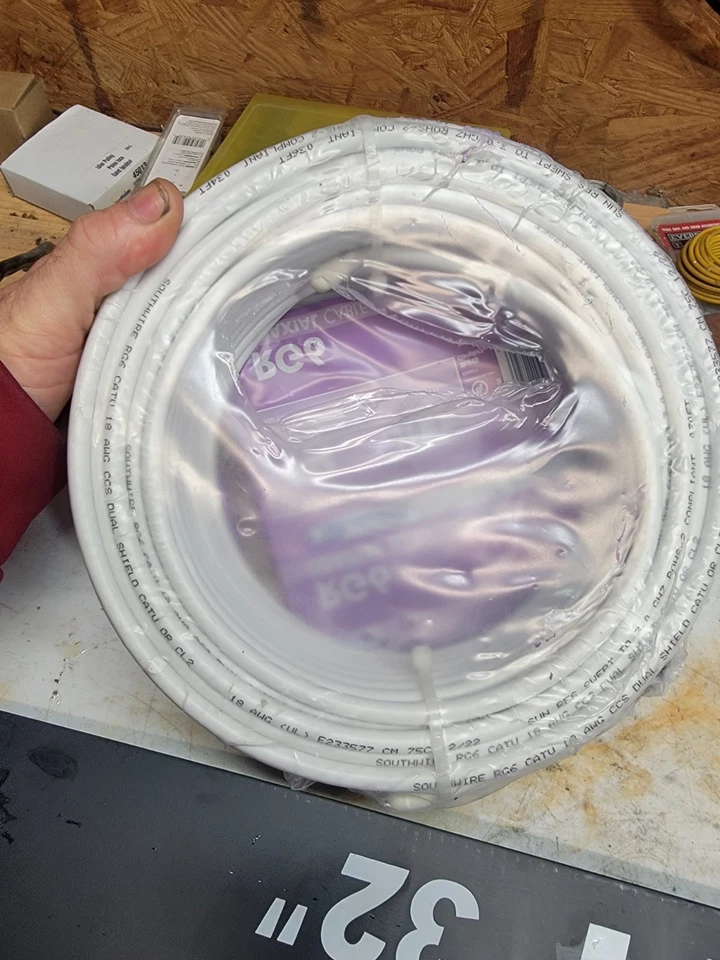 Cable coaxial Southwire RG6 doble escudo 18awg Catv/matv Foto 2 de 2