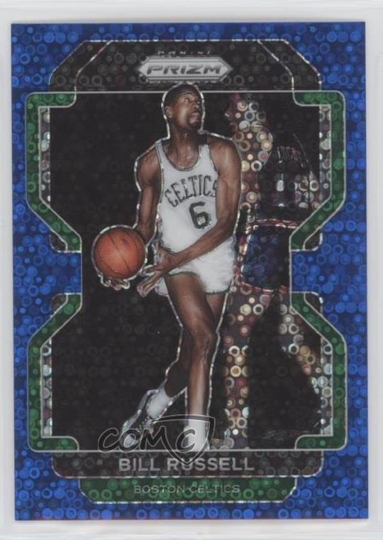 2021-22 Panini Prizm Fast Break Blue Prizm 67/150 Bill Russell #254 HOF 0c3