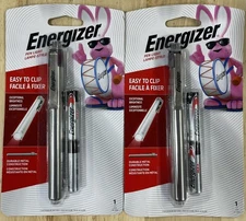 Energizer PLED23AEH Pen Light - LED -Silver - 2 AAA Batteries Included- Lot of 2