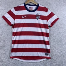 NIKE Jersey Adult Medium USA US Soccer USMNT 2012 Waldo Home Shirt Striped RARE